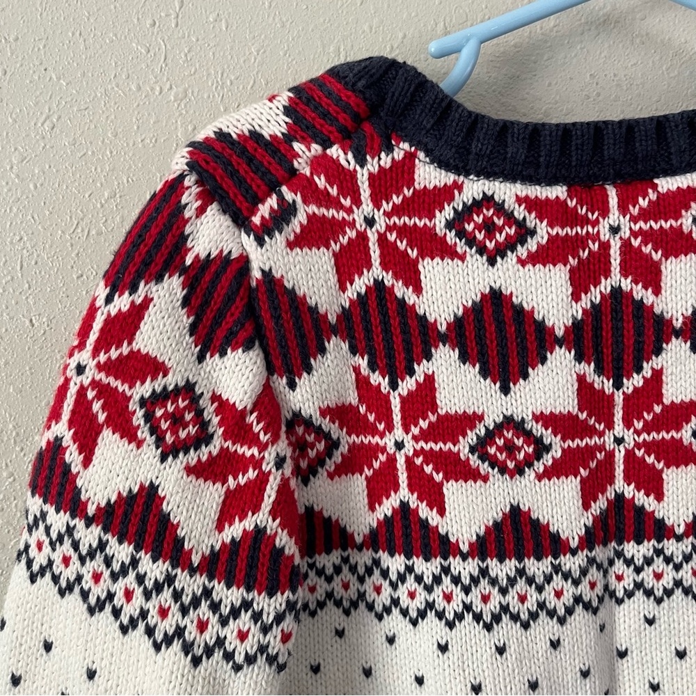 Janie & Jack Fair Isle Knit Winter Holiday Christmas Sweater Size 2T - Picture 8 of 8